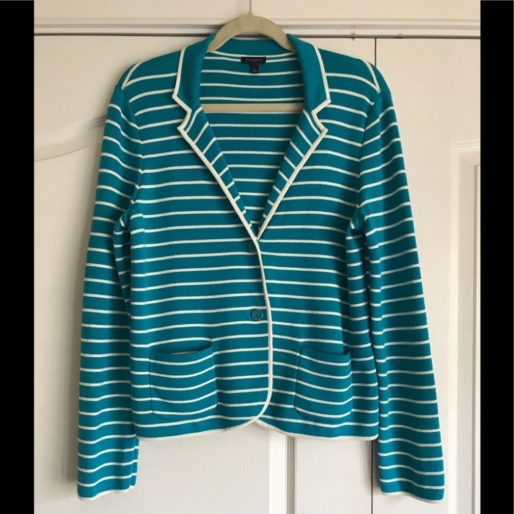Talbots Knit Sweater Cropped Cardigan/Blazer